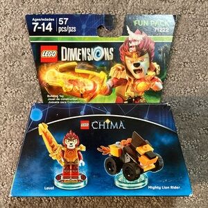 New LEGO Dimensions CHIMA 71222 Laval + Mighty Lion Rider Fun Pack.